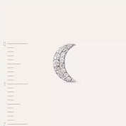 Mona Pırlanta Taşlı Beyaz Altın Tek Küpe