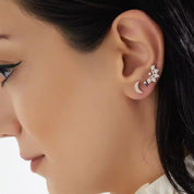 Mona Pırlanta Taşlı Rose Altın Tek Küpe