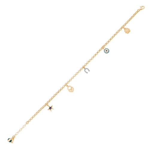 Nal Nazar Boncuğu Şans Altın Halhal