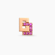 Nest Pink Safir Taşlı Rose Altın Piercing