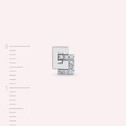 Nest Pırlanta Taşlı Beyaz Altın Tek Küpe