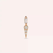 Nova Pırlanta Taşlı Rose Altın Piercing