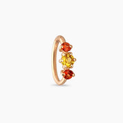 Nura Multicolor Safir Taşlı Rose Altın Halka Piercing