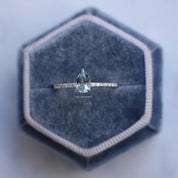 Özel Tasarım Damla Aquamarine & Pırlanta Yüzük