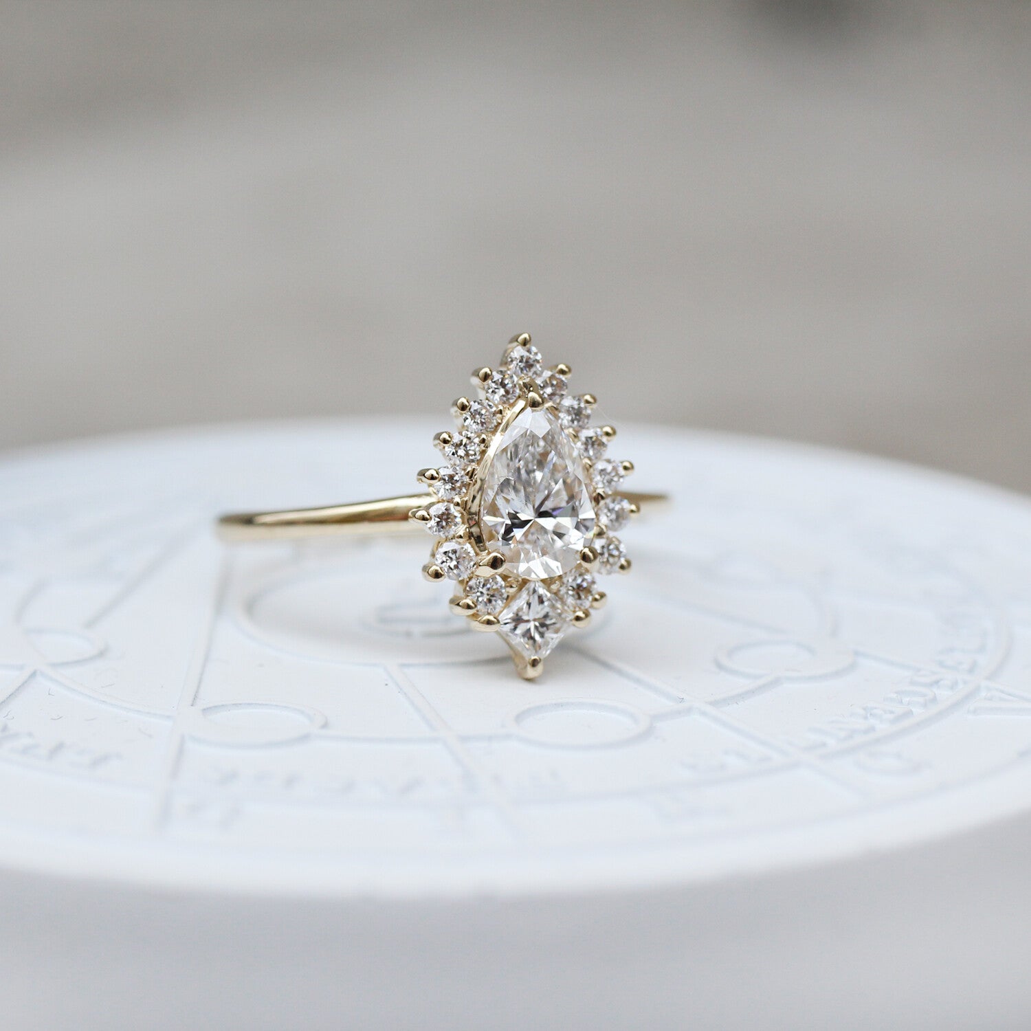 0.75 CT Özel Tasarım Damla & Prenses Pırlanta Yüzük