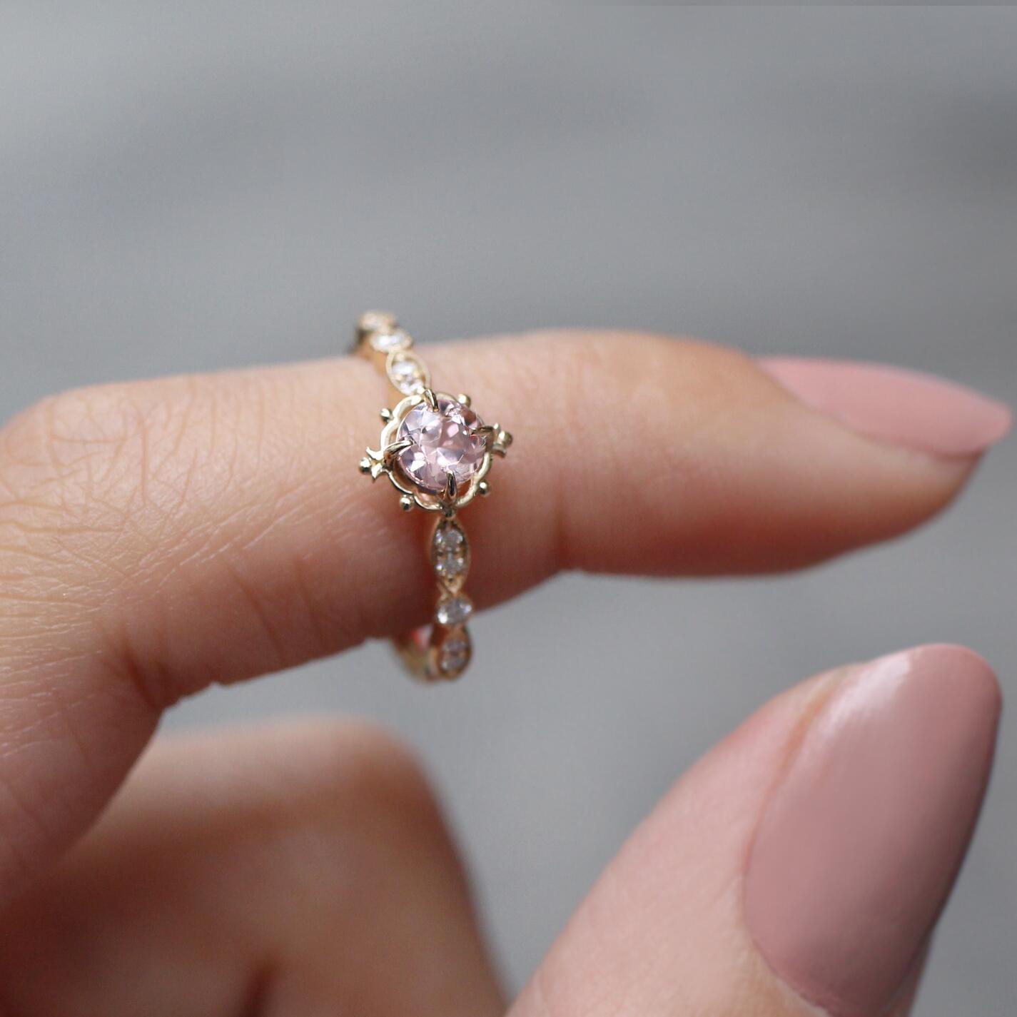 Özel Tasarım Mila Morganite & Pırlanta Yüzük