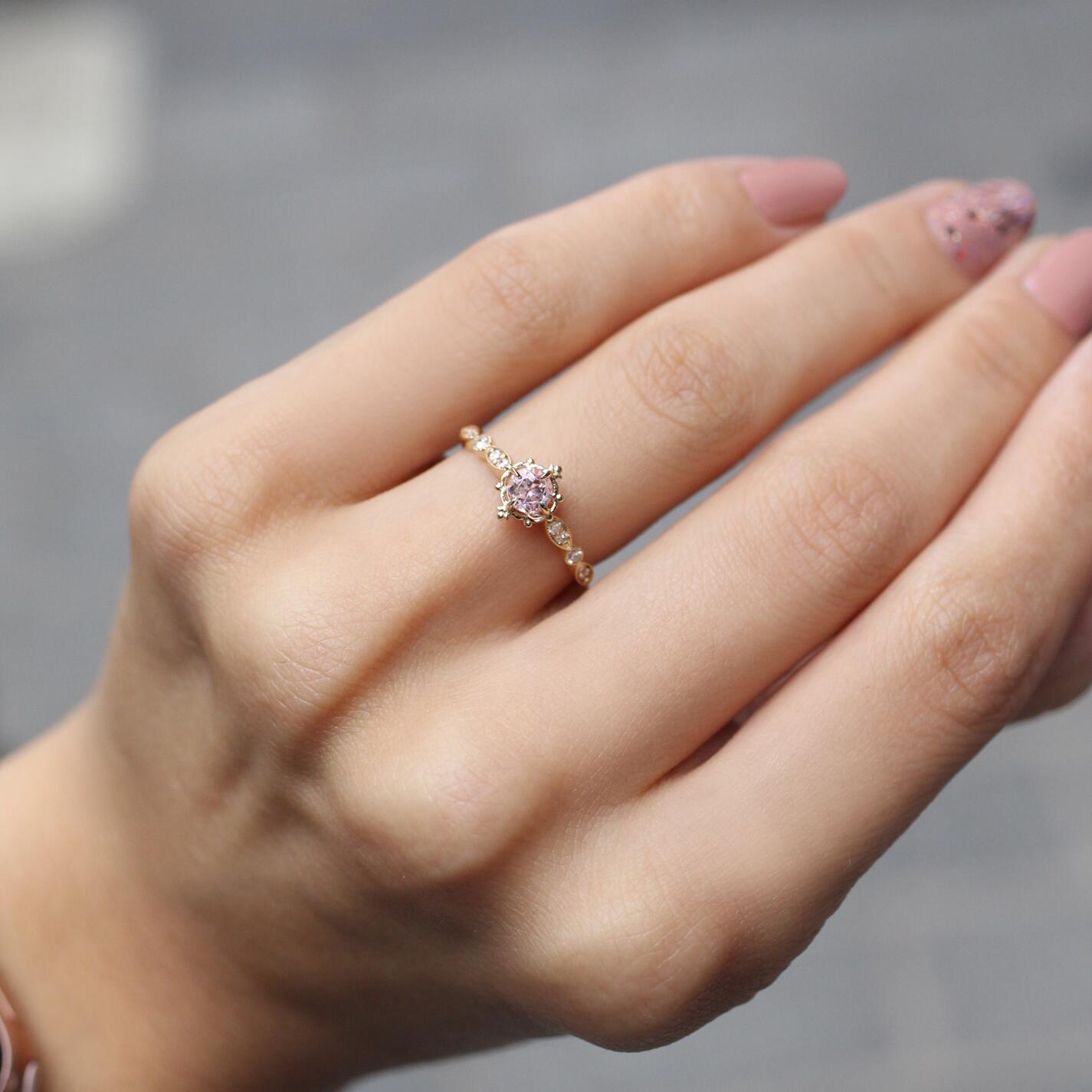 Özel Tasarım Mila Morganite & Pırlanta Yüzük