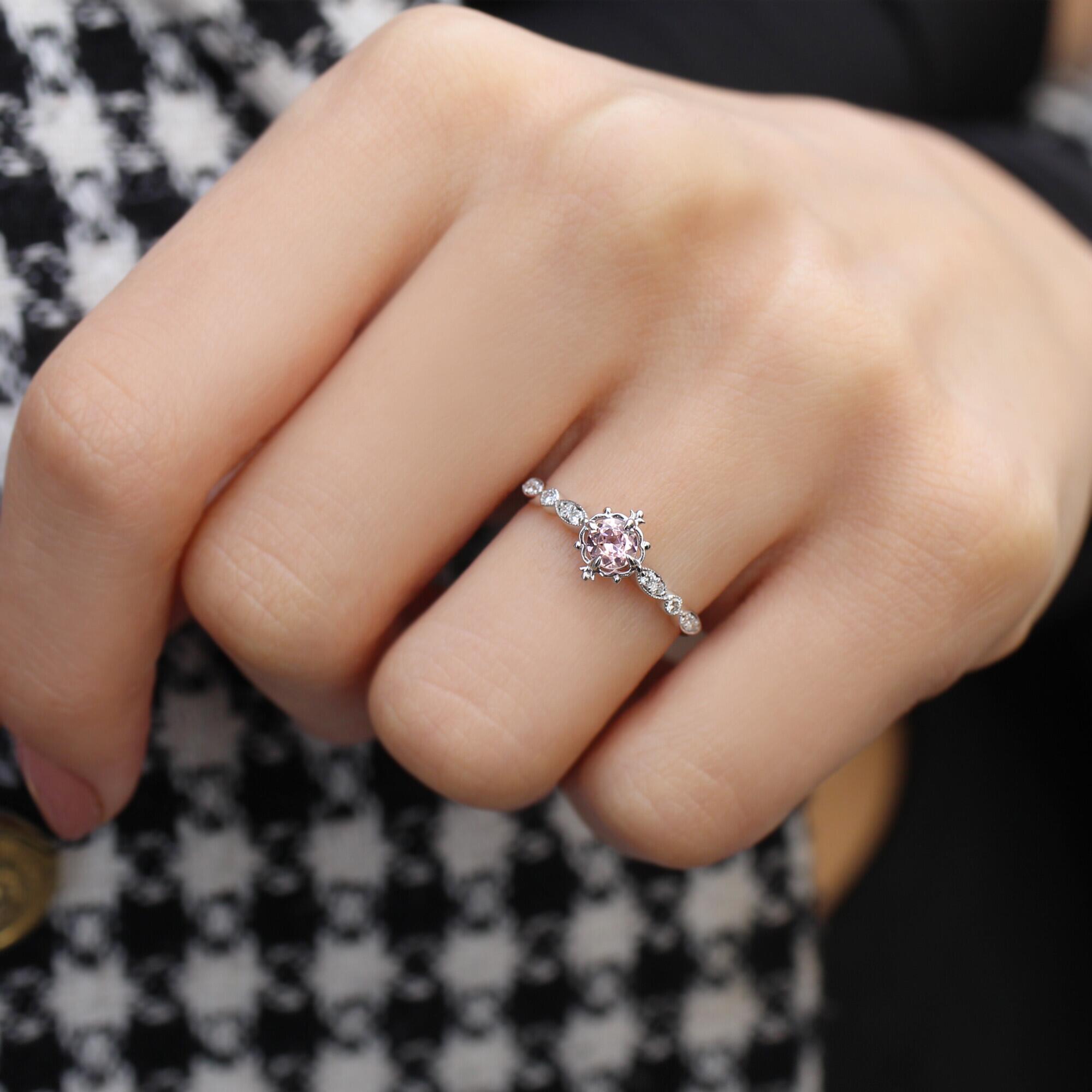 Özel Tasarım Mila Morganite & Pırlanta Yüzük