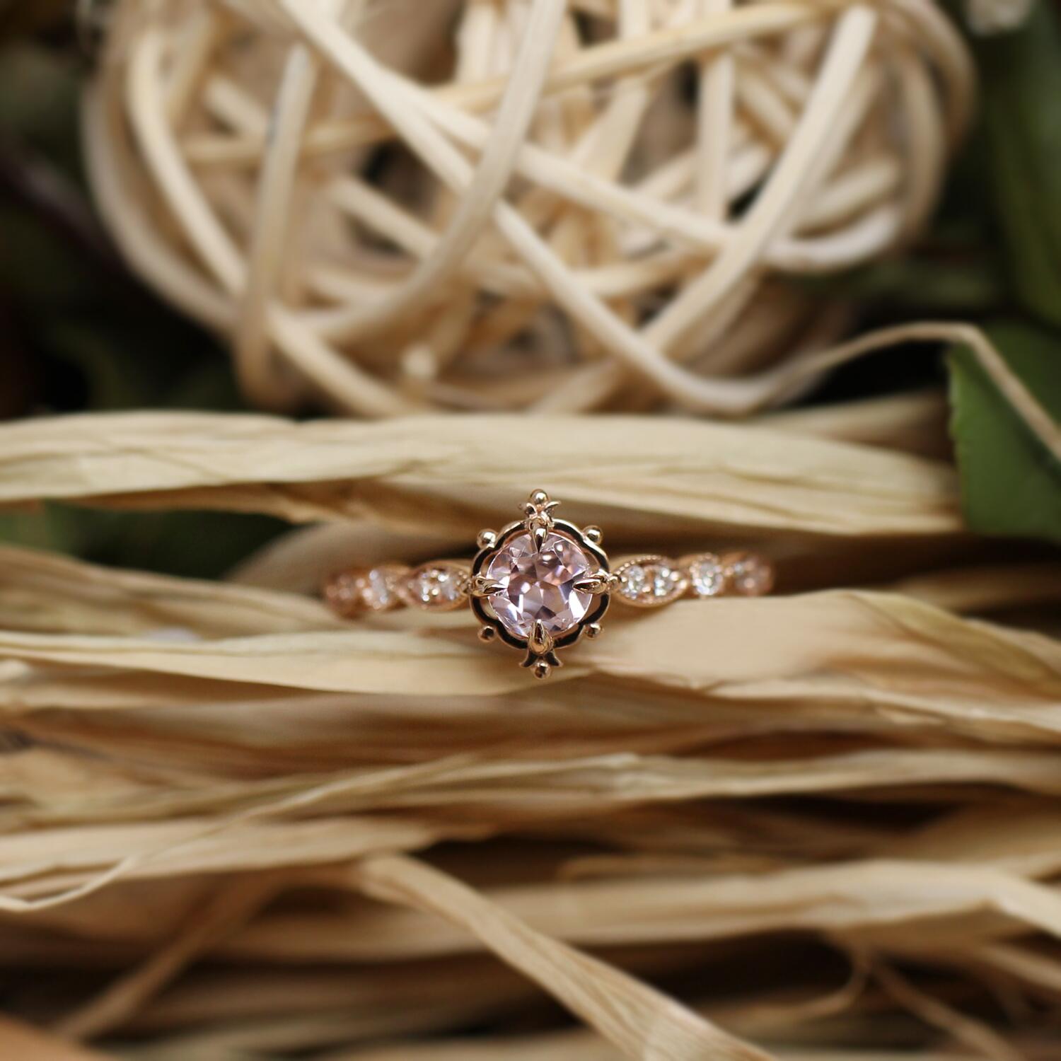 Özel Tasarım Mila Morganite & Pırlanta Yüzük