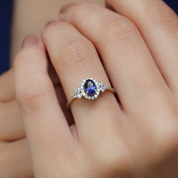 Özel Tasarım Safir  & Pırlanta Yüzük