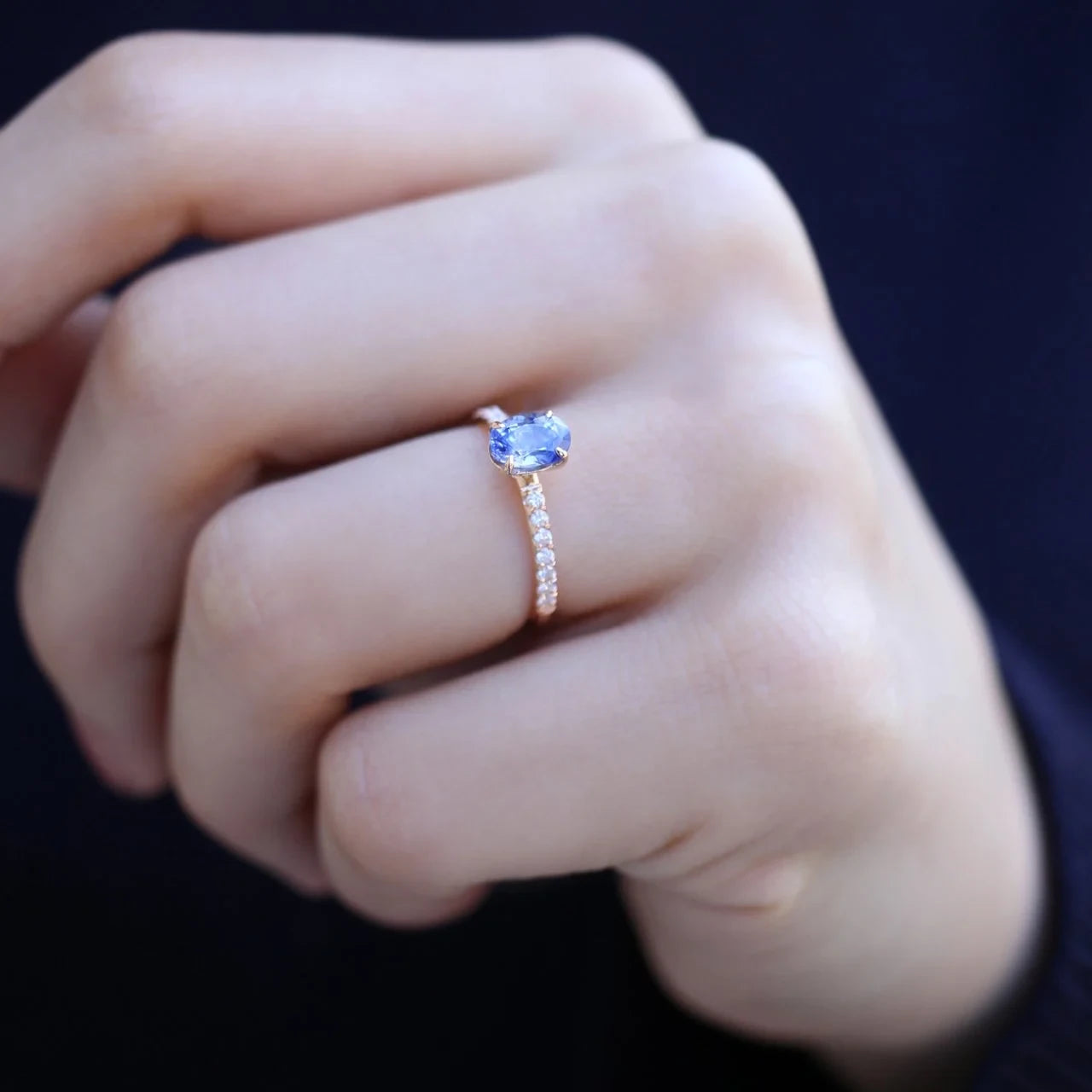 Özel Tasarım Safir & Pırlanta Yüzük