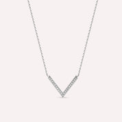 Path 0.09 CT Pırlanta Taşlı Beyaz Altın Kolye