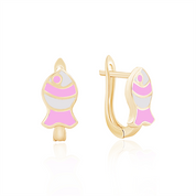 Pembe Balık Çocuk Küpe