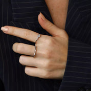 Prisma Pırlanta Taşlı Beyaz Altın Yüzük