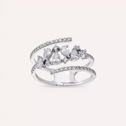 Pia 0.73 CT Damla Kesim Pırlanta Taşlı Beyaz Altın Yüzük