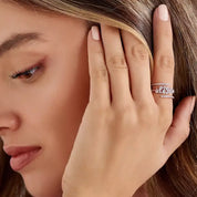 Frost 0.73 CT Damla Kesim Pırlanta Taşlı Beyaz Altın Yüzük