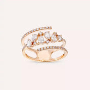 Pia 0.79 CT Damla Kesim Pırlanta Taşlı Rose Altın Yüzük