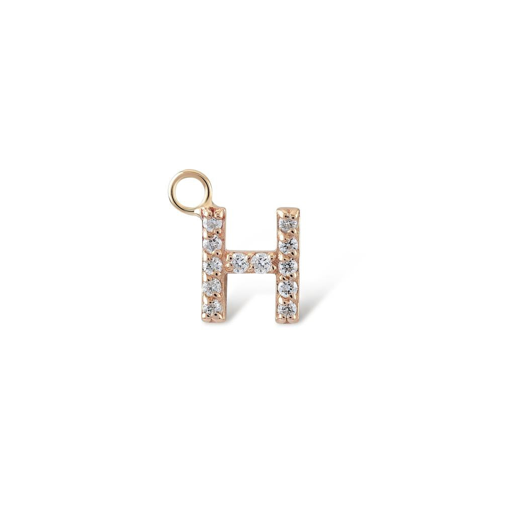 Diamond Letter Piercing Charm