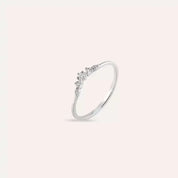 Pırlanta Taşlı Beyaz Altın Yüzük