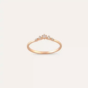 Raven Pırlanta Taşlı Rose Altın Yüzük