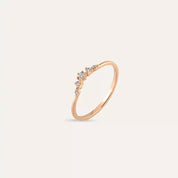 Raven Pırlanta Taşlı Rose Altın Yüzük