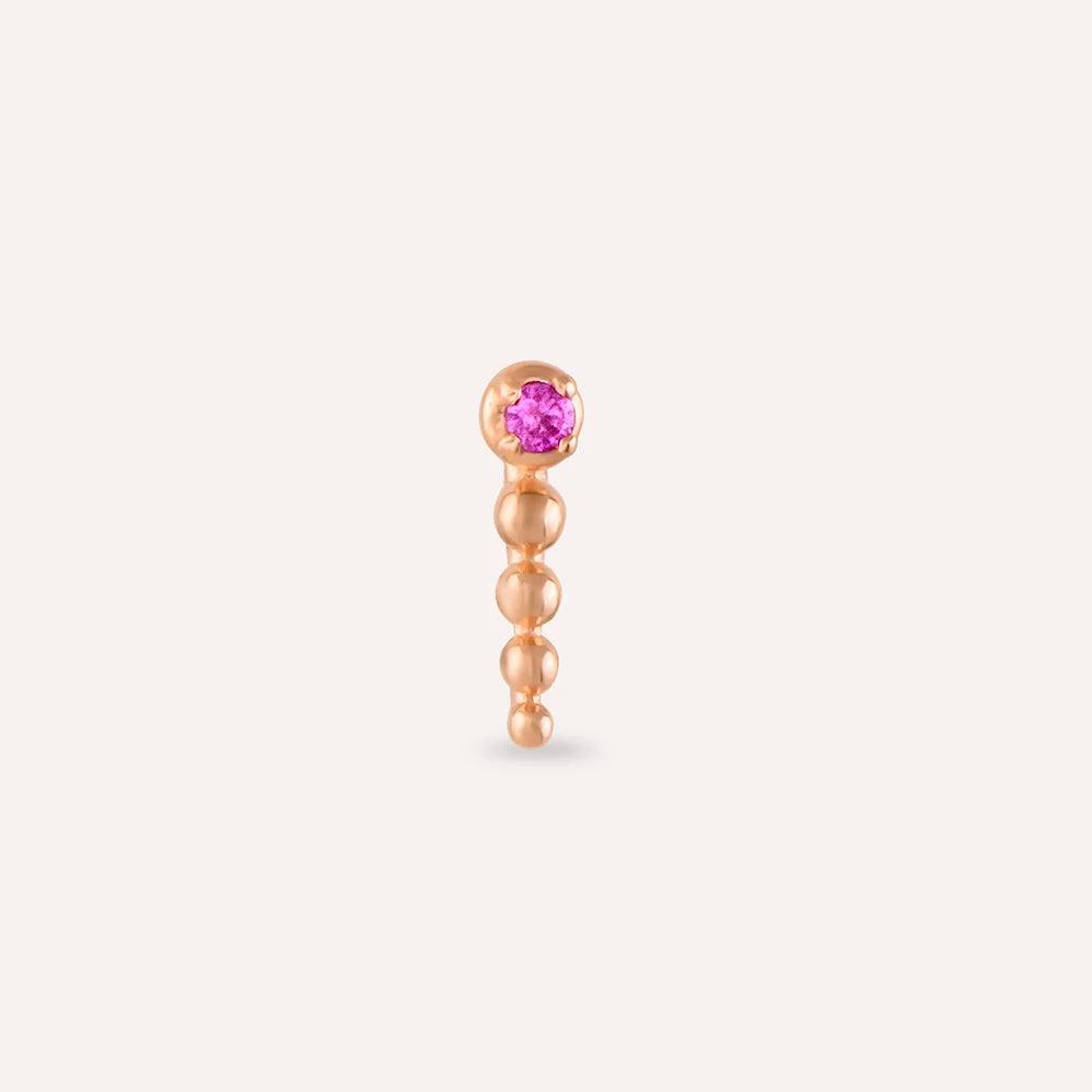 Point Pink Safir Taşlı Rose Altın Piercing - Tufanlar Kuyumculuk