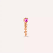 Spot Pink Safir Taşlı Rose Altın Piercing