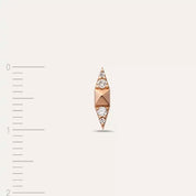 Peak Pırlanta Taşlı Tek Küpe