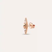 Pointed Pırlanta Taşlı Tek Küpe