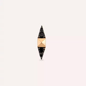 Pointed Siyah Pırlanta Taşlı Rose Altın Piercing
