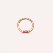 Potty Yakut Taşlı Rose Altın Halka Piercing