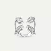 Puller Pırlanta Taşlı Beyaz Altın Yüzük