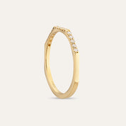 Pure 0.15 CT Pırlanta Taşlı Sarı Altın Yüzük