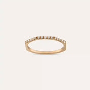 Pure 0.14 CT Pırlanta Taşlı Rose Altın Yüzük