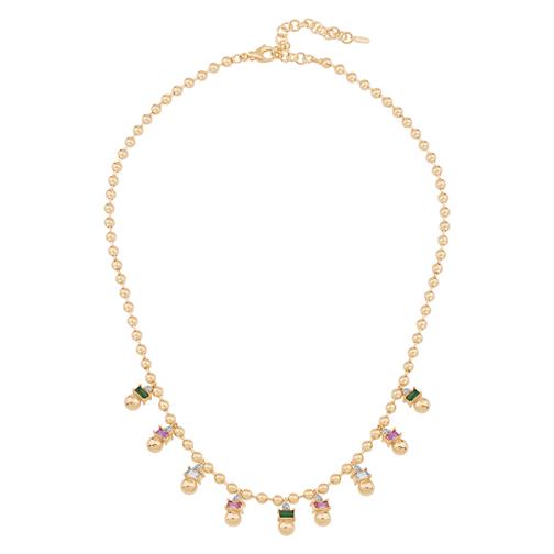 Renkli Taşlı Altın Kolye