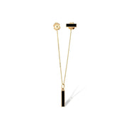 Rhythm Binary Combination Single Gold Earrings