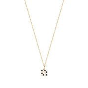 Rhythm Enamel Square Gold Necklace