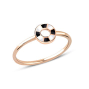 Rhythm Enamel Polo Gold Ring