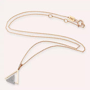 Rising Pırlanta Taşlı Rose Altın Kolye