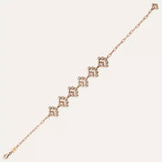 Rosary Pırlanta Taşlı Rose Altın Bileklik