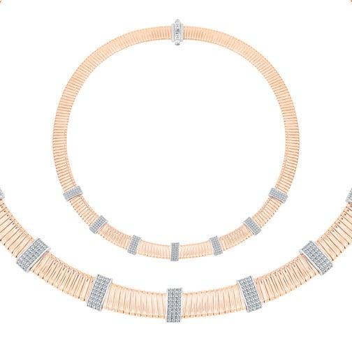 Rose Gold Taşlı Carmenta Kolye