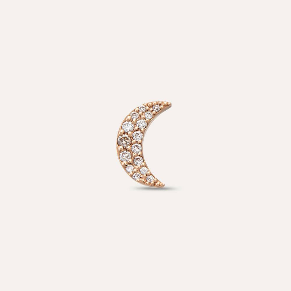 Rose Moon 0.06 CT Pırlanta Taşlı Tek Küpe - Tufanlar Kuyumculuk