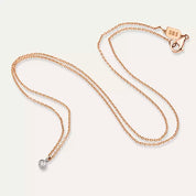 Rose ve Beyaz Altın Tektaş Kolye