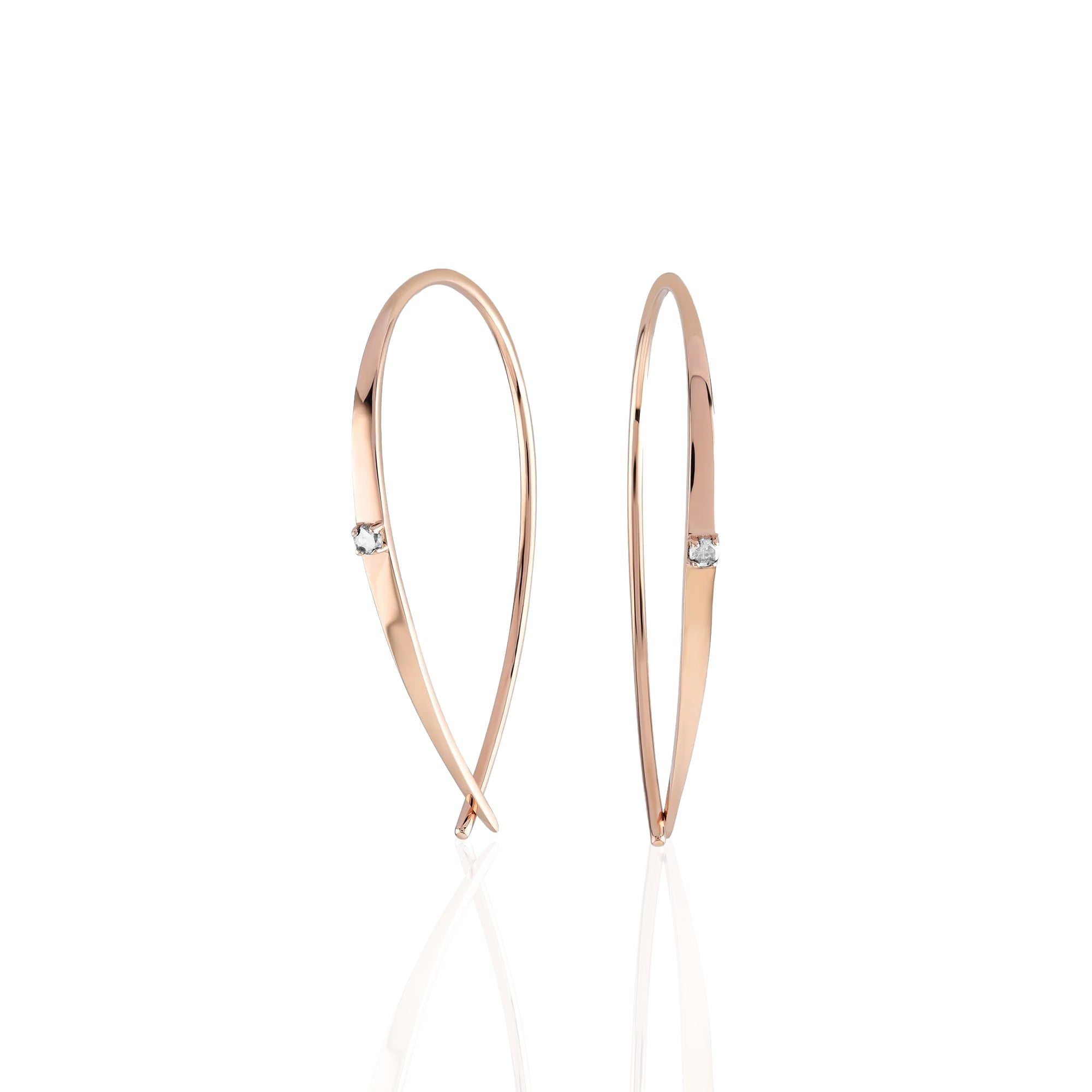 Çengel Drop Stone-set Gold Earrings