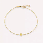 Rosy Yellow Safir Taşlı Sarı Altın Bileklik