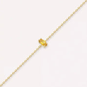 Rosy Yellow Safir Taşlı Sarı Altın Bileklik