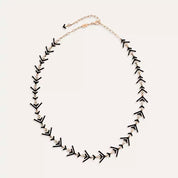 Rune Pırlanta Taşlı ve Siyah Mineli Gerdanlık