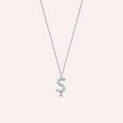 Ş Harf 0.08 CT Pırlanta Taşlı Beyaz Altın Kolye