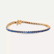 Safir Taşlı Rose Altın Suyolu Bileklik