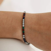 Safir, Zümrüt, Yakut ve Pırlanta Taşlı Suyolu Bileklik